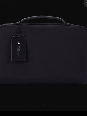 NWT Hotel Collection Black Toiletry Bag with Top Handle
